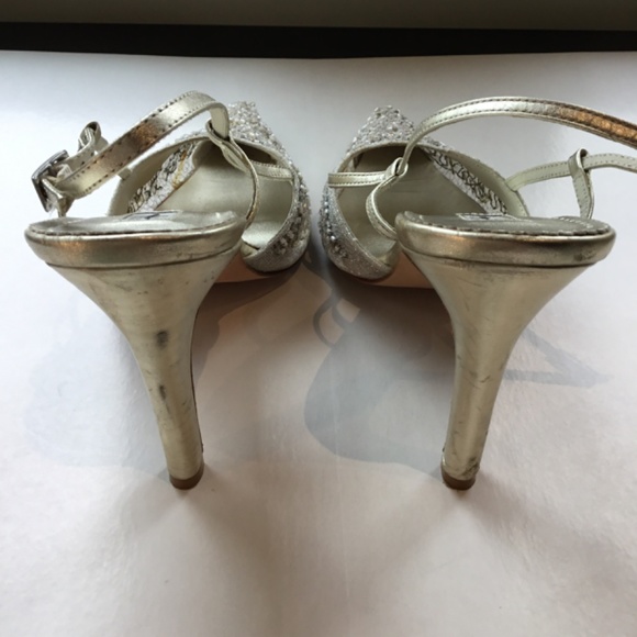 SP collection special occasion lace and beaded evening shoe, size 41 with 4 1/2. - Picture 3 of 5